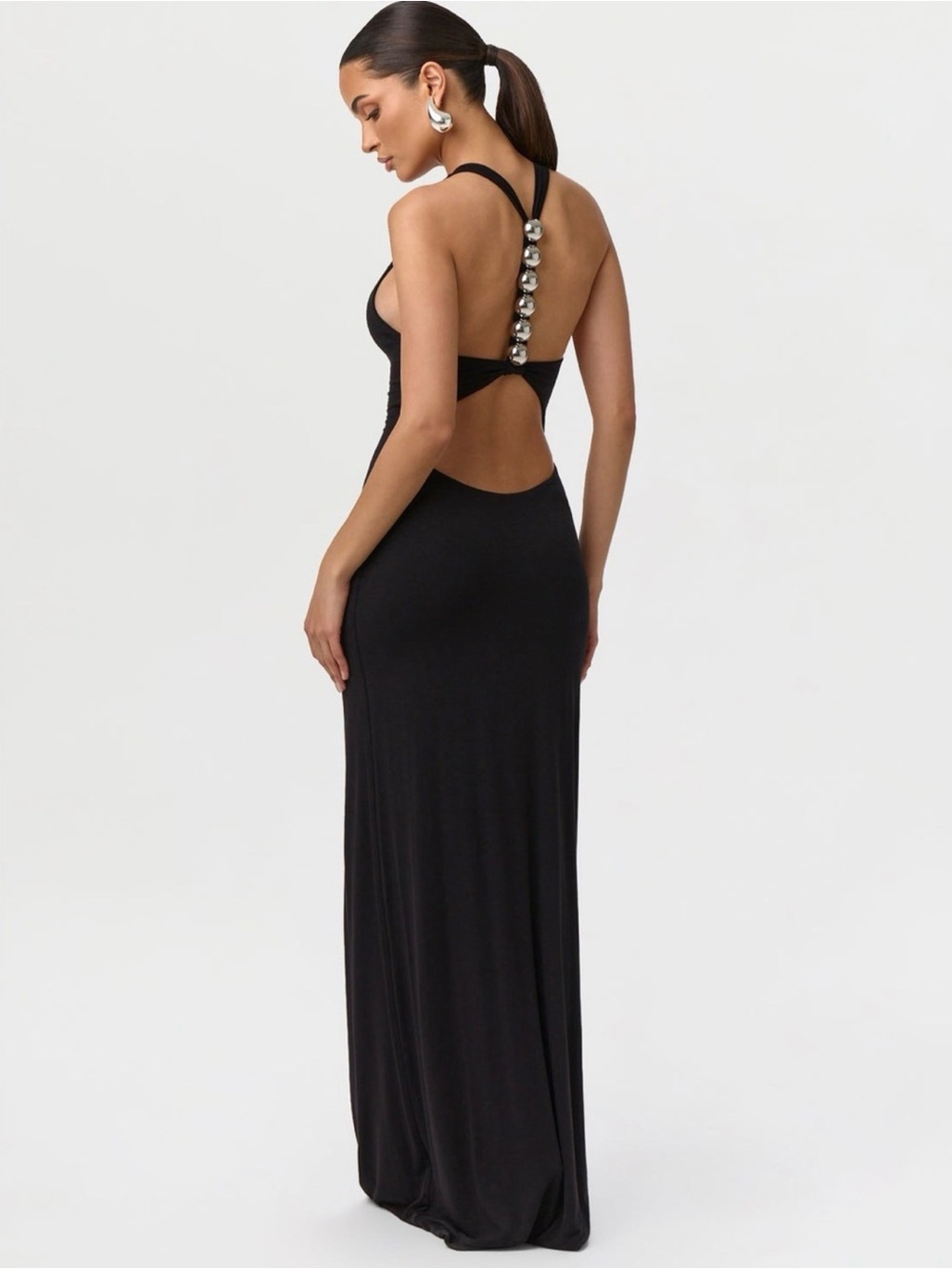 Naked Wardrobe Model Open Back Dome Maxi Dress